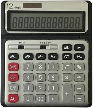 Pen+Gear 12 Digit Large Display Desktop Calculator, Gray Pen+Gear 12 Digit Large Display Desktop Calculator, Gray