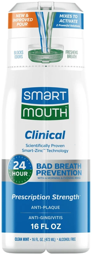 SmartMouth Clinical Activated Breath Rinse, 16 fl oz, Mint, Adult SmartMouth Clinical Activated Breath Rinse, 16 fl oz, Mint, Adult