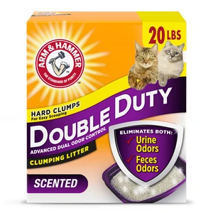 ARM & HAMMER Double Duty Clumping Cat Litter, Advanced Odor Control, Scented, 20lbs ARM & HAMMER Double Duty Clumping Cat Litter, Advanced Odor Control, Scented, 20lbs
