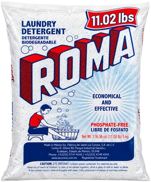 Roma Powder Laundry Detergent 11.02lbs, Heavy Duty Cleaning for Stains, Grease and Dirt Roma Powder Laundry Detergent 11.02lbs, Heavy Duty Cleaning for Stains, Grease and Dirt
