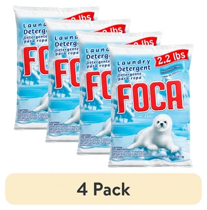 Foca Enzyme Formula Laundry Detergent Powder, 4-Pack, 2.20lbs, for Tough Stains Foca Enzyme Formula Laundry Detergent Powder, 4-Pack, 2.20lbs, for Tough Stains