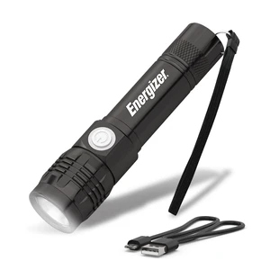 Energizer Rechargeable LED Flashlight 350 Lumens with USB Cable, Durable Metal for Camping, Emergency, Running, Hunting Energizer Rechargeable LED Flashlight 350 Lumens with USB Cable, Durable Metal for Camping, Emergency, Running, Hunting
