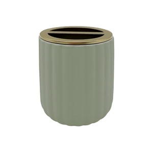 Beautiful by Drew Barrymore Ceramic Toothbrush Holder, Green Beautiful by Drew Barrymore Ceramic Toothbrush Holder, Green