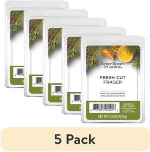 Better Homes & Gardens Fresh Cut Frasier Scented Wax Melts, 2.5 oz, 5-Pack Better Homes & Gardens Fresh Cut Frasier Scented Wax Melts, 2.5 oz, 5-Pack