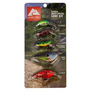 Ozark Trail 5-Piece Multi-Species Fishing Lure Kit with Crankbaits and Rattle Lure Ozark Trail 5-Piece Multi-Species Fishing Lure Kit with Crankbaits and Rattle Lure
