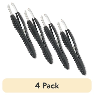 Equate Stainless Steel Easy-Grip Slant-Tip Tweezers (4-Pack) Equate Stainless Steel Easy-Grip Slant-Tip Tweezers (4-Pack)