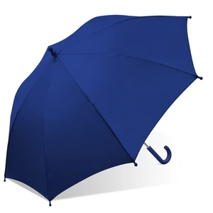 Kids Windproof Rain Umbrellas with J Handle Solid Blue The Weather Station Kids Windproof Rain Umbrellas with J Handle Solid Blue The Weather Station