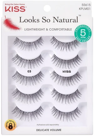 Kiss Looks So Natural 100% Human Hair False Eyelashes Multipack #03, 5 Pairs Kiss Looks So Natural 100% Human Hair False Eyelashes Multipack #03, 5 Pairs