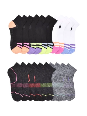 Athletic Works Girls Ankle Socks 10-Pack Sizes S-L Athletic Works Girls Ankle Socks 10-Pack Sizes S-L