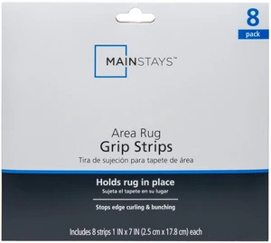 Mainstays Reusable Anti-Slip Rug Grip Strips 1"x7" Black 8 Pack Mainstays Reusable Anti-Slip Rug Grip Strips 1"x7" Black 8 Pack