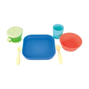 Nuby 6-Piece Toddler Feeding Set - Plate, Bowl, Snack Keeper, Cup, Utensils Nuby 6-Piece Toddler Feeding Set - Plate, Bowl, Snack Keeper, Cup, Utensils