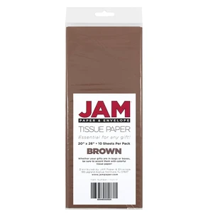 JAM Paper Brown Paper Gift Wrap Tissues 20Count JAM Paper Brown Paper Gift Wrap Tissues 20Count