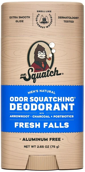 Dr. Squatch Men's Aluminum Free Deodorant, Fresh Falls, 2.65Oz Dr. Squatch Men's Aluminum Free Deodorant, Fresh Falls, 2.65Oz