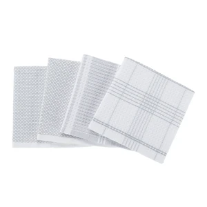 Better Homes & Gardens 4-Pack Kitchen Towels, Soft Silver Better Homes & Gardens 4-Pack Kitchen Towels, Soft Silver