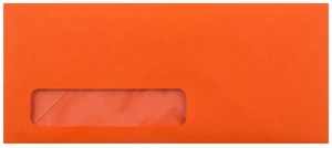 JAM Paper No.10 Window Envelopes, 4 1/8 x 9 1/2, Orange, 25/Pack JAM Paper No.10 Window Envelopes, 4 1/8 x 9 1/2, Orange, 25/Pack