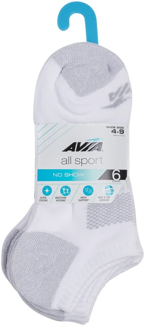 Avia Women's No Show Socks, Athletic Cushion, 6-Pack Avia Women's No Show Socks, Athletic Cushion, 6-Pack