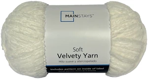 Mainstays Soft Velvety Yarn 315yd White 100%Polyester Mainstays Soft Velvety Yarn 315yd White 100%Polyester