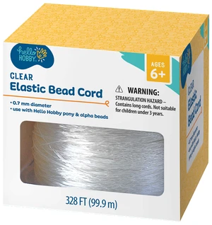 Hello Hobby Elastic Bead Stretch Cord 0.7mm Clear 328ft Hello Hobby Elastic Bead Stretch Cord 0.7mm Clear 328ft