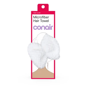 Conair Microfiber Hair Towel with Bow, White Conair Microfiber Hair Towel with Bow, White