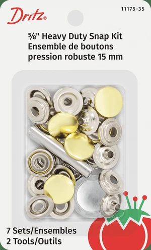 Dritz Heavy Duty Snap Kit 7 Count Gold Dritz Heavy Duty Snap Kit 7 Count Gold