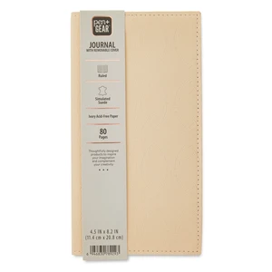 Pen+Gear Simulated Suede Journal, Dusky Taupe, 4.5in x 8.2in, 80 Ruled Pages Pen+Gear Simulated Suede Journal, Dusky Taupe, 4.5in x 8.2in, 80 Ruled Pages