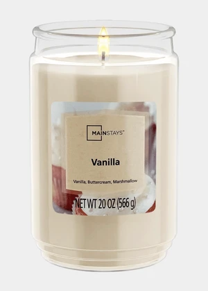 Mainstays Vanilla Single-Wick Scented Glass Jar Candle, 20oz Mainstays Vanilla Single-Wick Scented Glass Jar Candle, 20oz