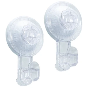 Mainstays Vacuum Suction Cup Hooks, 2 Pack, Clear Mainstays Vacuum Suction Cup Hooks, 2 Pack, Clear