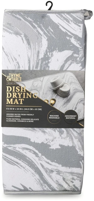 Thyme & Table Marble Print Dish Drying Mat, 17.5 x 24 Inches Thyme & Table Marble Print Dish Drying Mat, 17.5 x 24 Inches