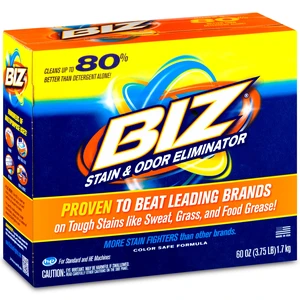 BIZ 60 oz Stain and Odor Eliminator Powder for Tough Stains BIZ 60 oz Stain and Odor Eliminator Powder for Tough Stains