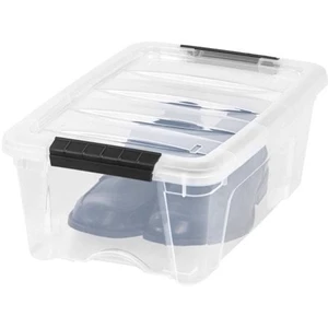 IRIS 12.95Qt Plastic Storage Bin with Lid, Stackable Tote Containers IRIS 12.95Qt Plastic Storage Bin with Lid, Stackable Tote Containers