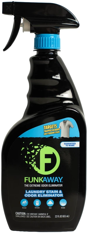 FunkAway Laundry Odor Eliminator & Stain Remover 22 fl oz, Pre-Wash Deodorizer Spray for Sweat, Smoke & Pet Smells FunkAway Laundry Odor Eliminator & Stain Remover 22 fl oz, Pre-Wash Deodorizer Spray for Sweat, Smoke & Pet Smells