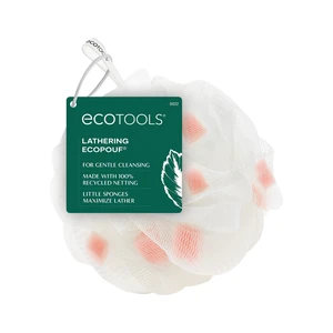 EcoTools Lathering Bath Pouf, White & Pink Loofah, 1 Count EcoTools Lathering Bath Pouf, White & Pink Loofah, 1 Count