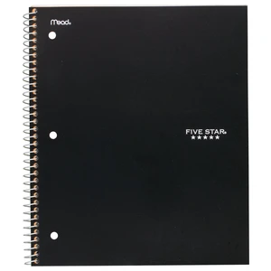 Five Star 1 Subject College Ruled Spiral Notebook Plus Study App 8 12 x 11 Black Five Star 1 Subject College Ruled Spiral Notebook Plus Study App 8 12 x 11 Black