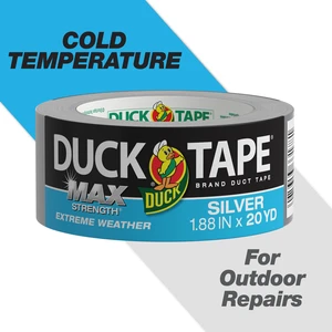 Duck Max Strength Extreme Weather Duct Tape, 1.88in x 20yd, Silver Duck Max Strength Extreme Weather Duct Tape, 1.88in x 20yd, Silver