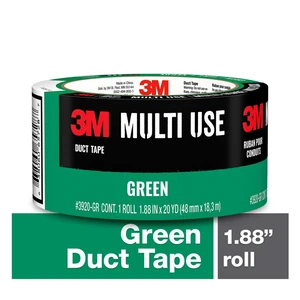 3M Duct Tape, Green, Multi Use, 1.88in x 20yd, 1 Roll 3M Duct Tape, Green, Multi Use, 1.88in x 20yd, 1 Roll