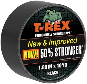T-Rex Ferociously Strong Tape, 1.88in. x 10yd., Black T-Rex Ferociously Strong Tape, 1.88in. x 10yd., Black