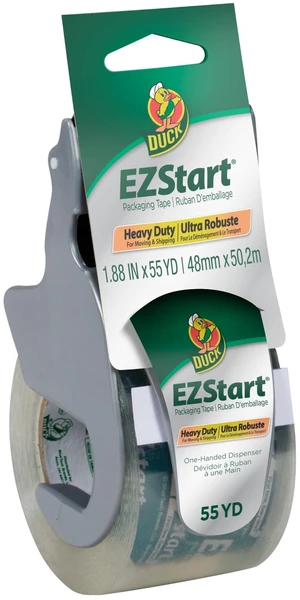 Duck Brand EZ Start 1.88IN x 55.5YD Packaging Tape with One Handed Dispenser Duck Brand EZ Start 1.88IN x 55.5YD Packaging Tape with One Handed Dispenser