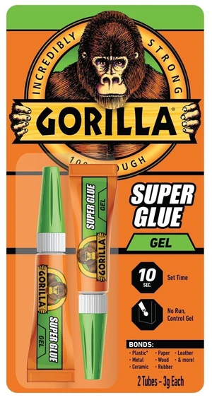 Gorilla Super Glue Gel 2-3g Tubes Gorilla Super Glue Gel 2-3g Tubes