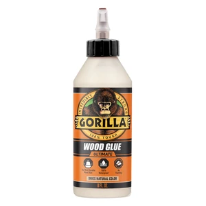Gorilla Ultimate Waterproof Wood Glue, 8fl oz, Fast Dry for Indoor & Outdoor Use, Natural Wood Color Gorilla Ultimate Waterproof Wood Glue, 8fl oz, Fast Dry for Indoor & Outdoor Use, Natural Wood Color