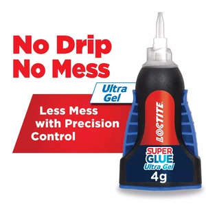 Loctite Super Glue Ultra Gel Control, Clear, 0.14 fl oz, Pack of 1 Bottle Loctite Super Glue Ultra Gel Control, Clear, 0.14 fl oz, Pack of 1 Bottle
