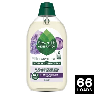 Seventh Generation Easy Dose Concentrated Liquid Laundry Detergent, Lavender, 23 fl oz, 66 Loads Seventh Generation Easy Dose Concentrated Liquid Laundry Detergent, Lavender, 23 fl oz, 66 Loads