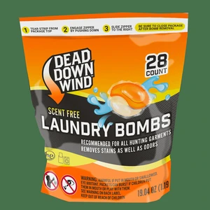 Dead Down Wind Laundry Bombs 28ct Unscented Laundry Detergent Pods 19.04oz Dead Down Wind Laundry Bombs 28ct Unscented Laundry Detergent Pods 19.04oz