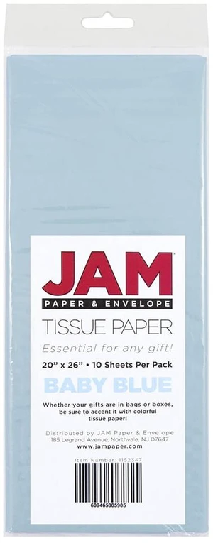 JAM Paper Baby Blue Gift Wrap Tissues, 20 Count JAM Paper Baby Blue Gift Wrap Tissues, 20 Count