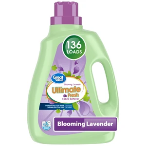 100FLOZ, 136Loads Great Value Ultimate Fresh Fabric Softener, Blooming Lavender 100FLOZ, 136Loads Great Value Ultimate Fresh Fabric Softener, Blooming Lavender
