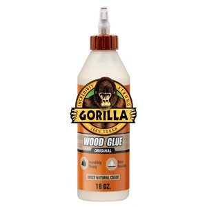 Gorilla Glue 18oz Wood Glue, White/Cream, 1.36lb Gorilla Glue 18oz Wood Glue, White/Cream, 1.36lb