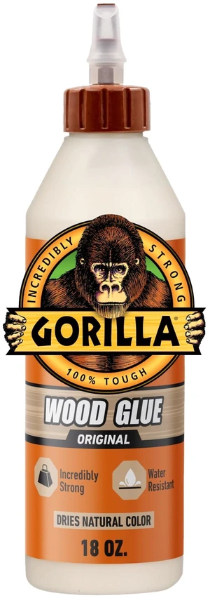 Gorilla Glue 18oz Wood Glue, White/Cream, 1.36lb Gorilla Glue 18oz Wood Glue, White/Cream, 1.36lb
