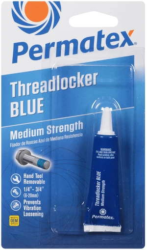 Permatex 75185 Medium Strength Threadlocker Blue, 6ml Permatex 75185 Medium Strength Threadlocker Blue, 6ml