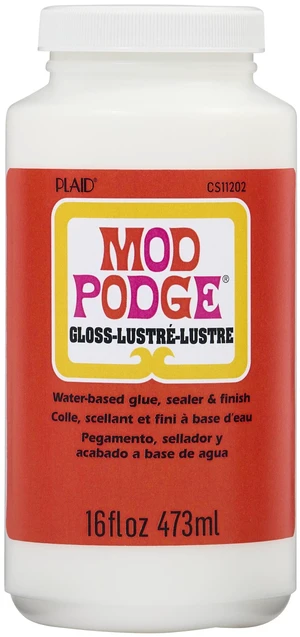 Mod Podge Gloss Waterbase Sealer, Glue, and Finish, 16fl oz Mod Podge Gloss Waterbase Sealer, Glue, and Finish, 16fl oz