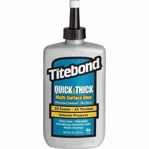 Titebond 2403 Quick & Thick Multi-Surface Glue 8Oz, PVA Adhesive for Wood, Ceramic, Pottery, Stone, Glass, Fabric & Crafts, Strong Tack, Dries Clear, Paintable Titebond 2403 Quick & Thick Multi-Surface Glue 8Oz, PVA Adhesive for Wood, Ceramic, Pottery, Stone, Glass, Fabric & Crafts, Strong Tack, Dries Clear, Paintable