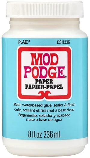 Mod Podge Paper Glue, Sealer and Finish, 8 Fl Oz, Matte Mod Podge Paper Glue, Sealer and Finish, 8 Fl Oz, Matte